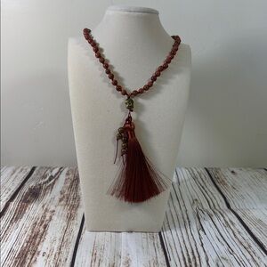 Sunstone Handmade Beaded Mala Necklace
